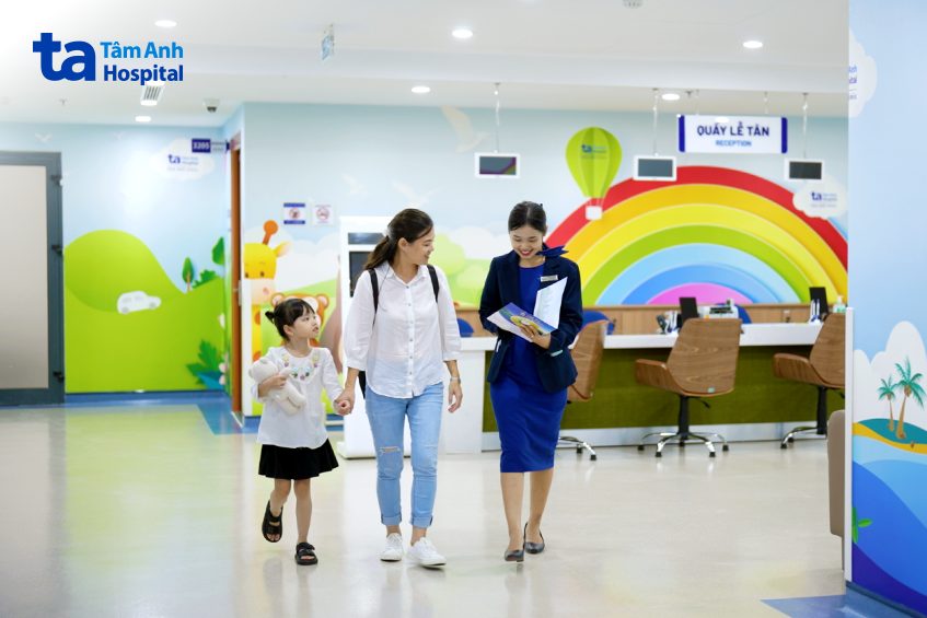 nhiều gia đình tin tưởng khám tại tâm anh cầu giấy