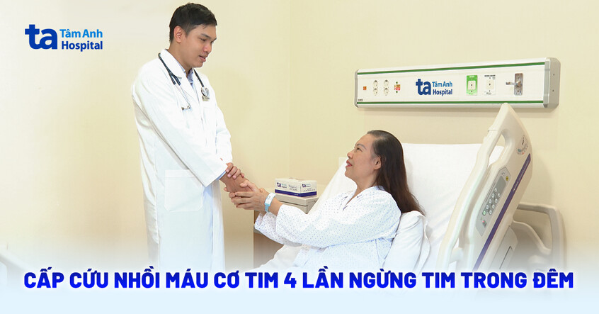 Nhồi máu cơ tim, 4 lần cấp cứu ngừng tim trong đêm