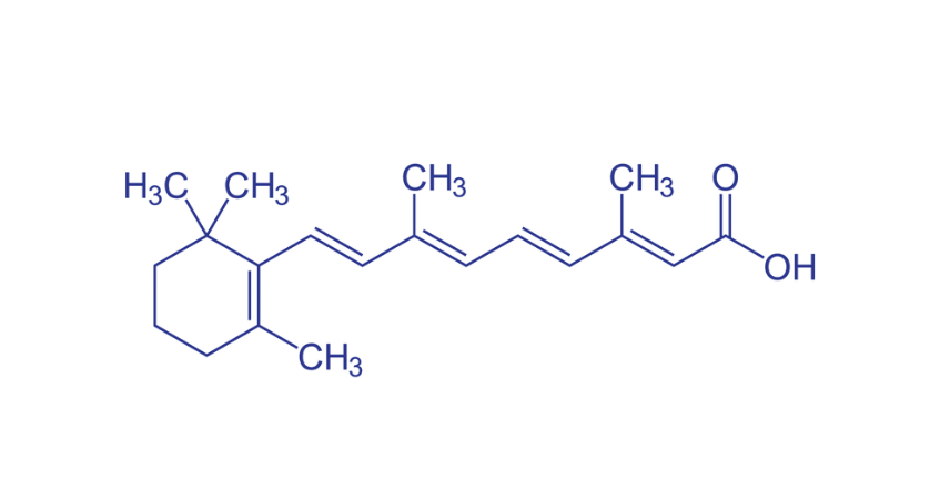 Công thức cấu tạo phân tử hóa học của tretinoin
