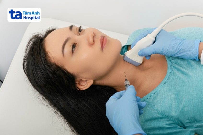 chọc tế bào tuyến giáp thường không gây đau