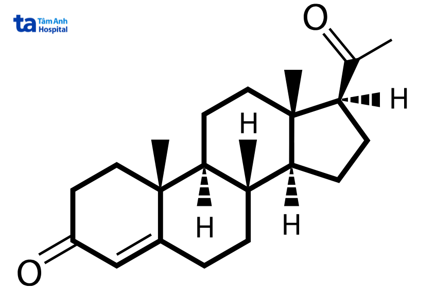 Công thức hóa học của hormone progesterone dạng tự nhiên trong cơ thể