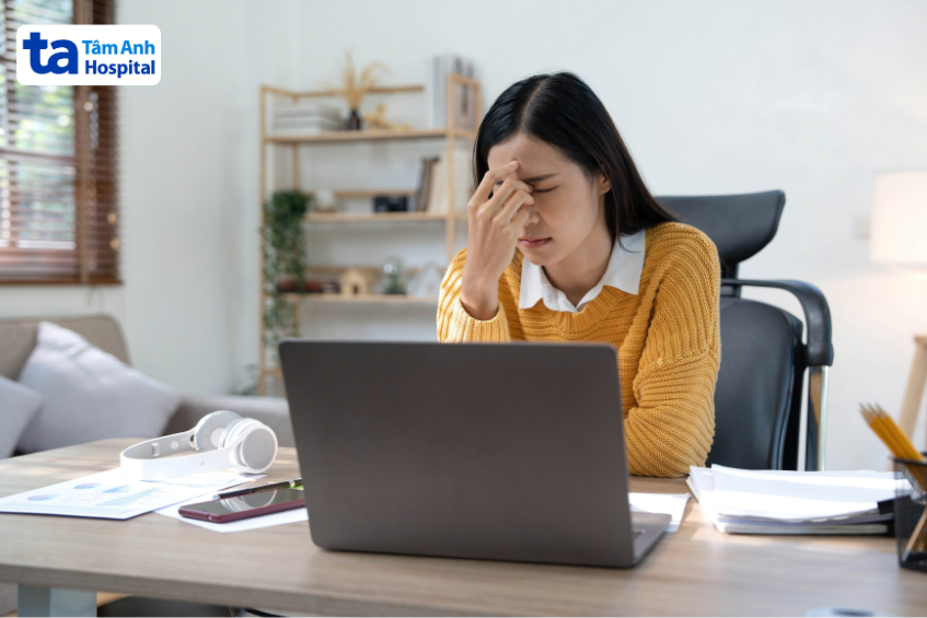 gây mệt mỏi, mất tập trung