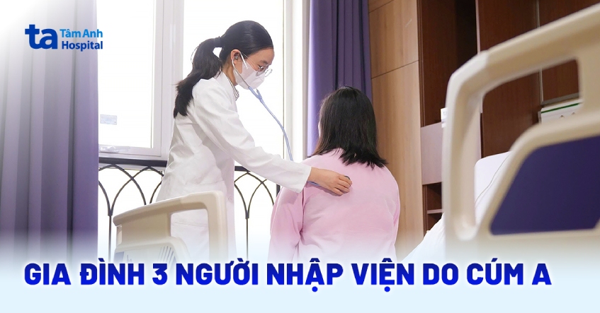 Gia đình ba người cùng nhập viện vì cúm A