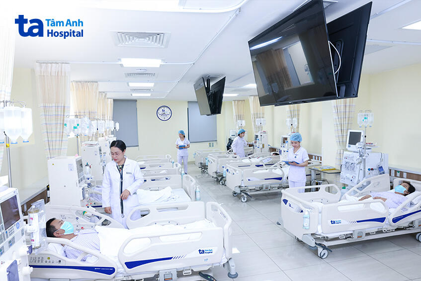 hình ảnh bệnh nhân tại tâm anh chạy thận
