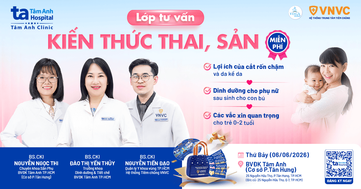 Lớp học tiền sản số 06, BVĐK Tâm Anh TP.HCM (cơ sở P.Tân Hưng), ngày 06/6/2026