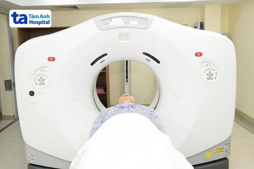 người bệnh được chụp ct mô phỏng ở tâm anh