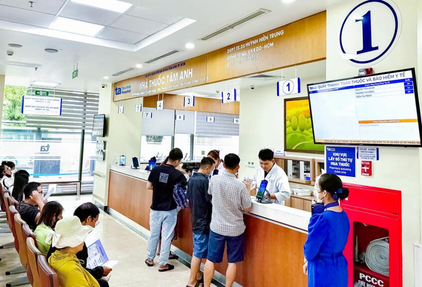 nhà thuốc tâm anh tiện nghi hiện đại