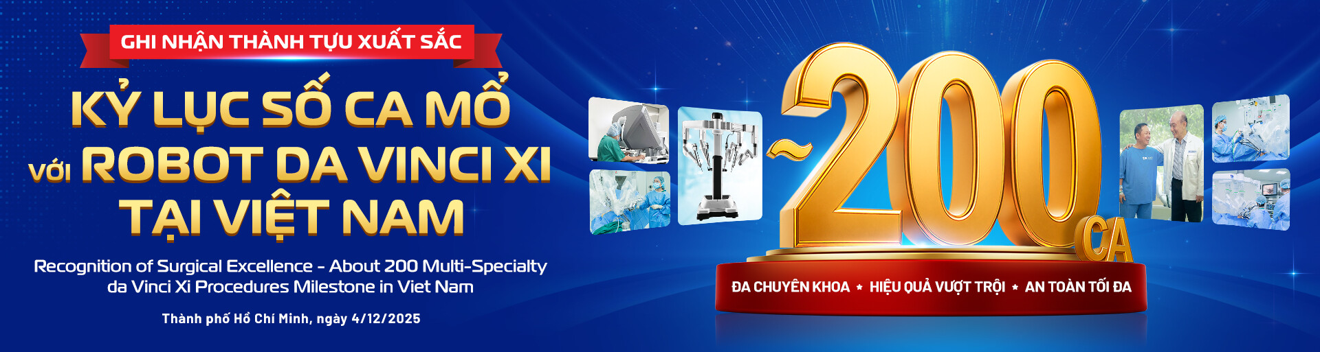 banner kỷ lục robot davinci xi tại việt nam desk