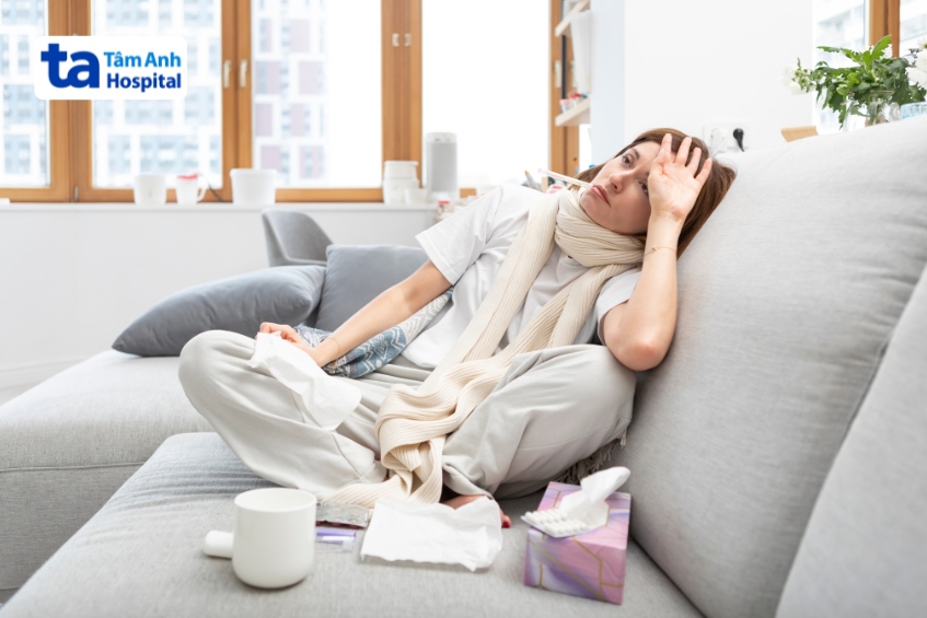 cúm khiến người bệnh mệt mỏi, khó chịu