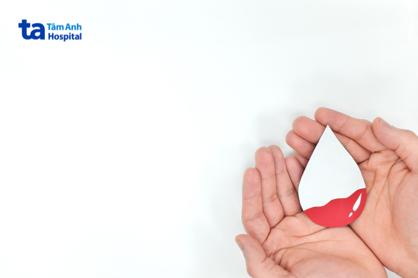 giọt máu biểu trưng cho tình trạng thiếu máu