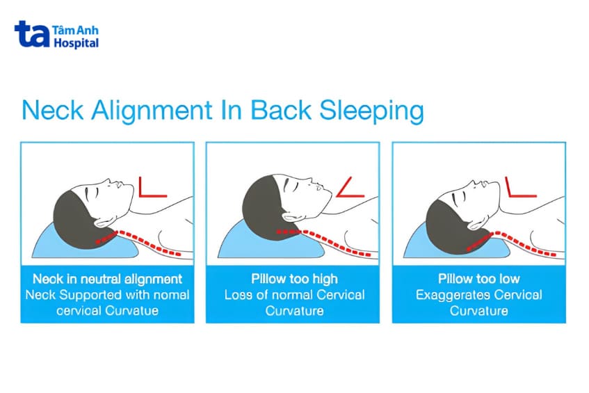 gối kê đầu có độ cao vừa phải