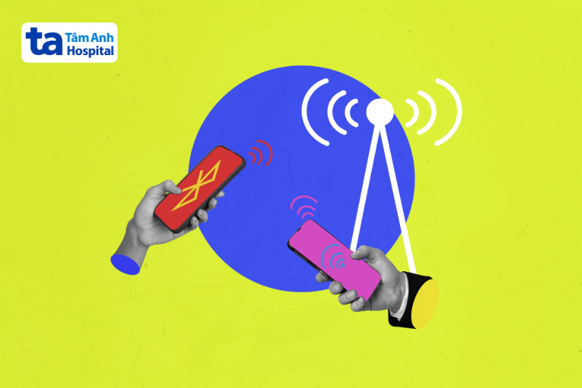 hình minh họa sóng wifi điện thoại
