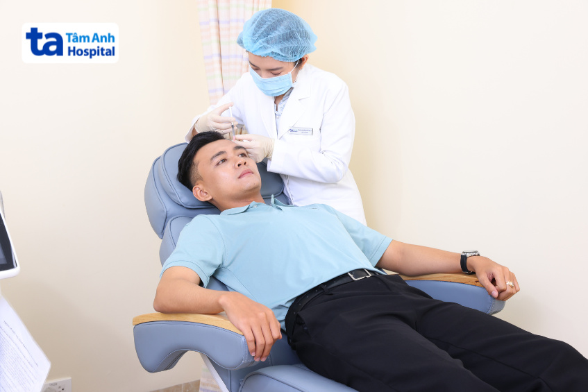 khách hàng tiêm meso tại bệnh viện tâm anh