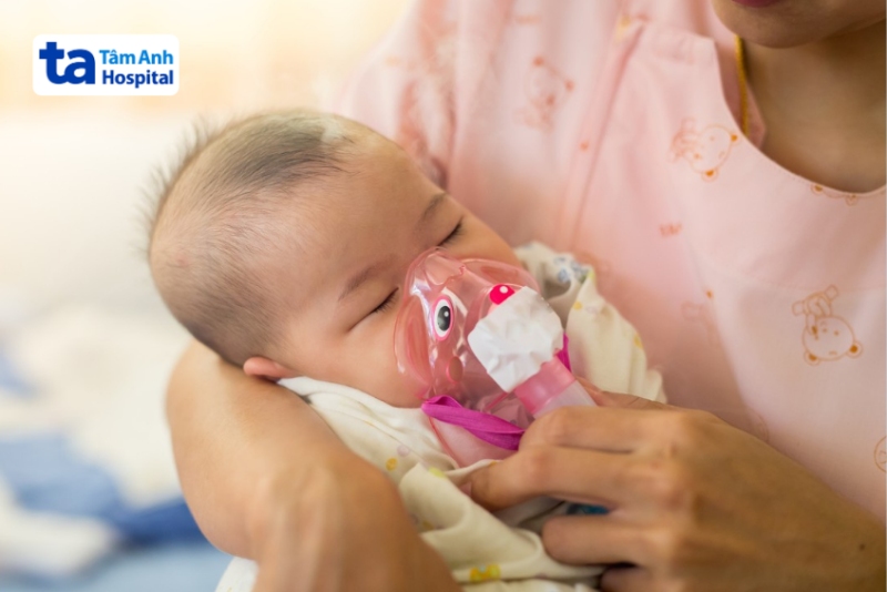 khí dung hỗ trợ hô hâp cho bé