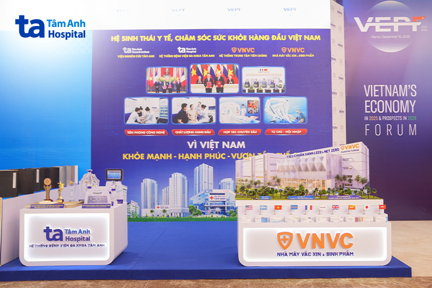 không gian triển lãm của hệ sinh thái công nghệ cao Tâm Anh - VNVC