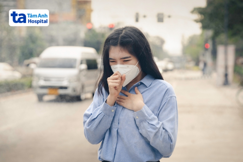 không khí ô nhiễm gây ho