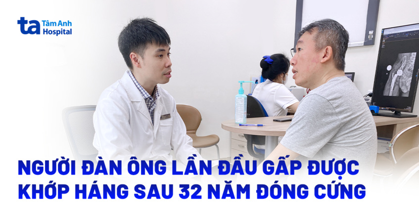 Người đàn ông lần đầu gấp được khớp háng sau 32 năm đóng cứng