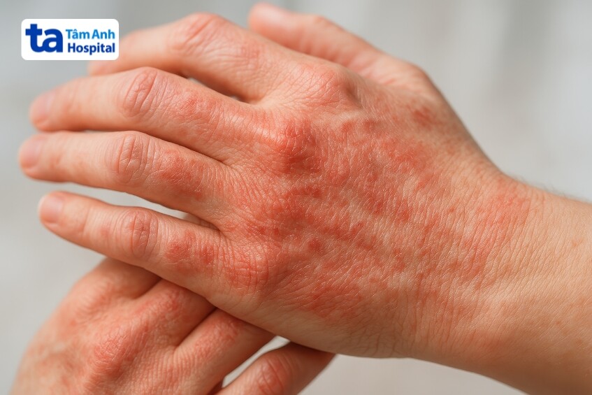 nhận biết viêm da tiếp xúc protein