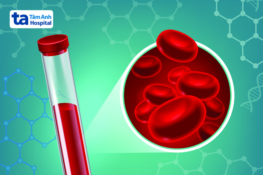 ống xét nghiệm chứa hồng cầu