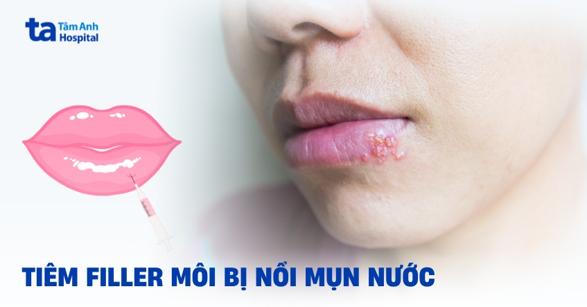 Tiêm filler môi bị nổi mụn nước có đáng lo? Cách xử lý an toàn