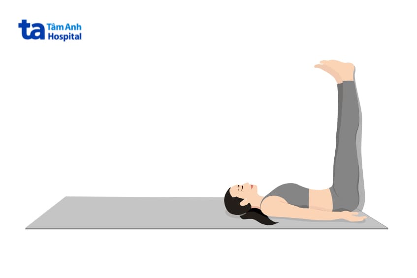tư thế yoga gác chân lên tường