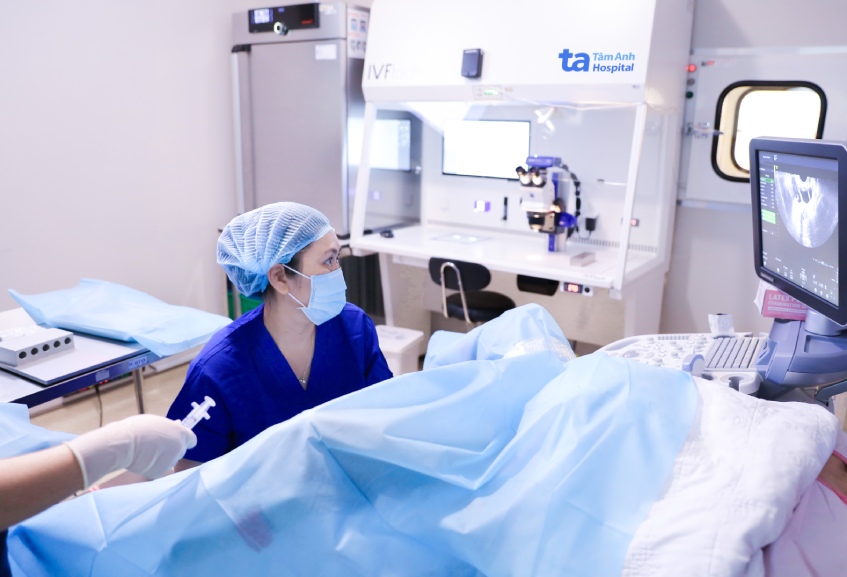 Bác sĩ Thảo chọc hút trứng cho Hạnh
