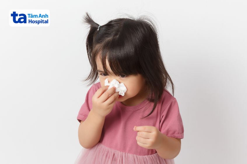 bé bị sổ mũi