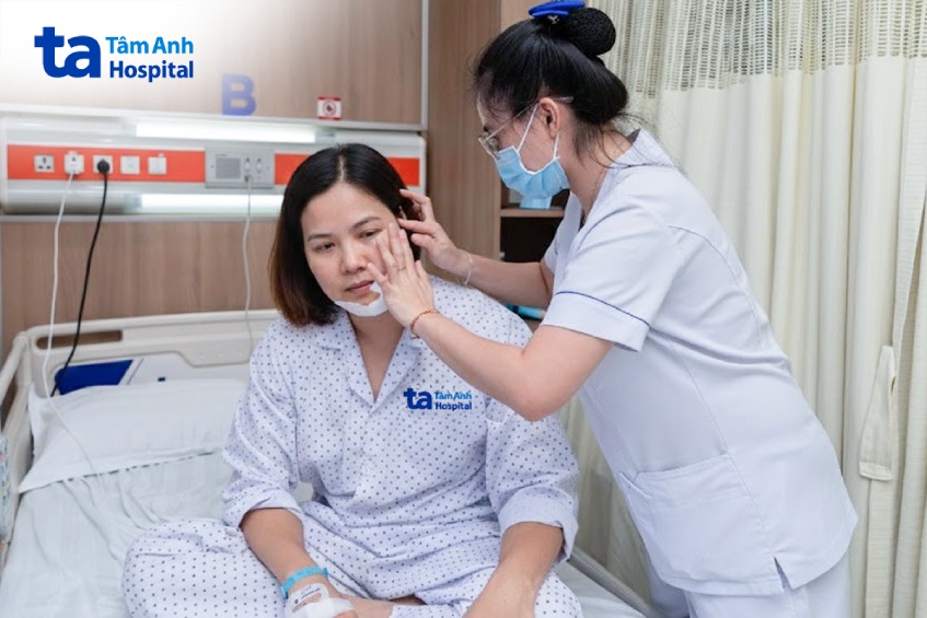 chị Thu đang điều dưỡng