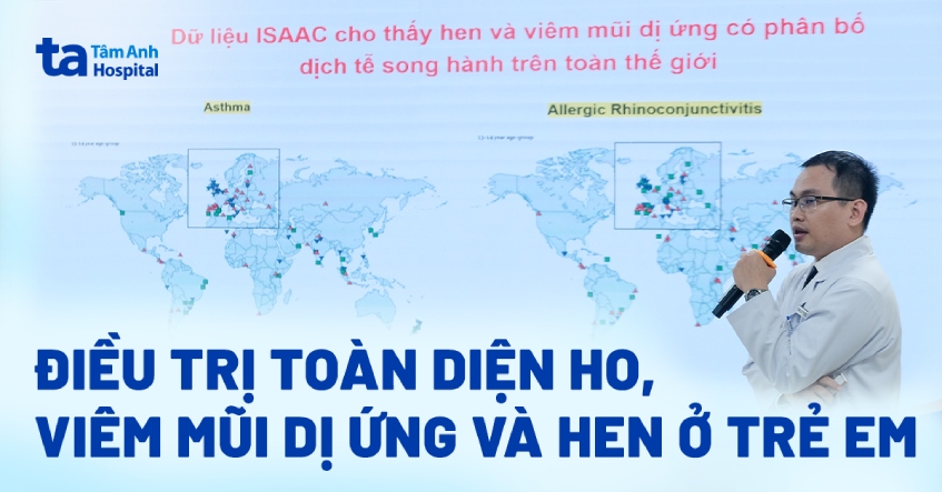 Điều trị toàn diện ho, viêm mũi dị ứng và hen ở trẻ em
