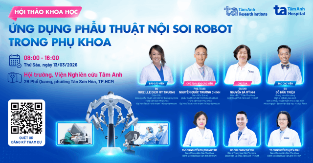 Banner hội thảo khoa học ứng dụng phẫu thuật nội soi robot trong phụ khoa