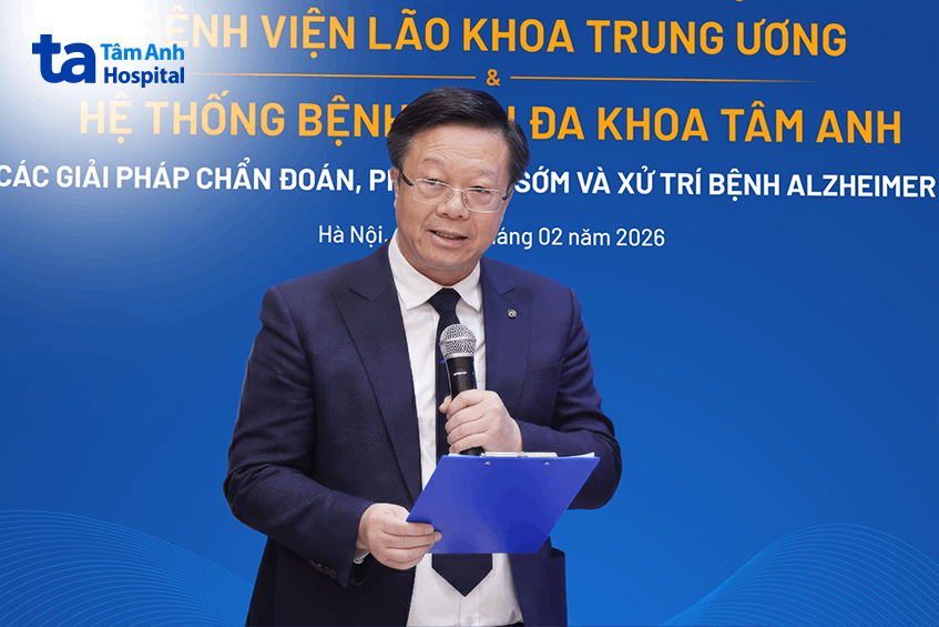 PGS.TS Nguyễn Trung Anh, Giám đốc Bệnh viện Lão khoa Trung ương nhấn mạnh tính chiến lược của việc hợp tác toàn diện giữa Hệ thống Bệnh viện Đa khoa Tâm Anh và Bệnh viện Lão khoa Trung ương.