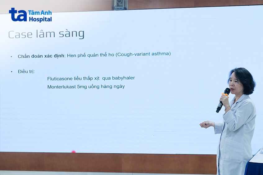 pgs.ts.bs hoàng thị lâm chia sẻ về ca lâm sàng trẻ bị hen phế quản