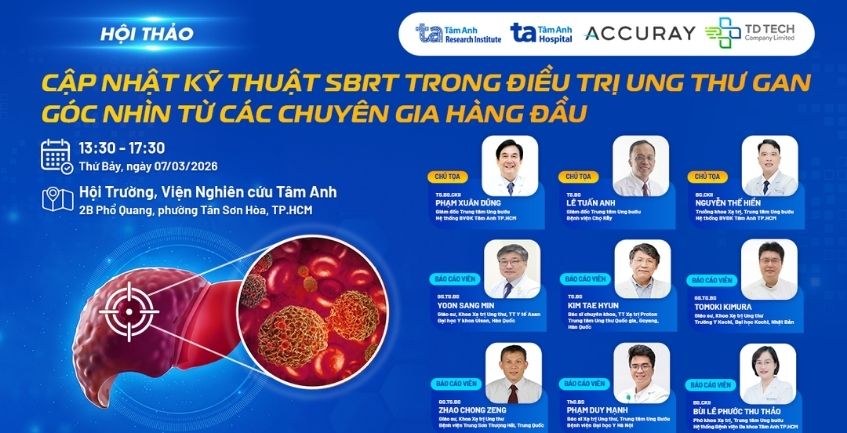 Tâm Anh đăng cai tổ chức hội thảo quốc tế cập nhật kỹ thuật mới xạ trị sbrt trong điều trị ung thư gan