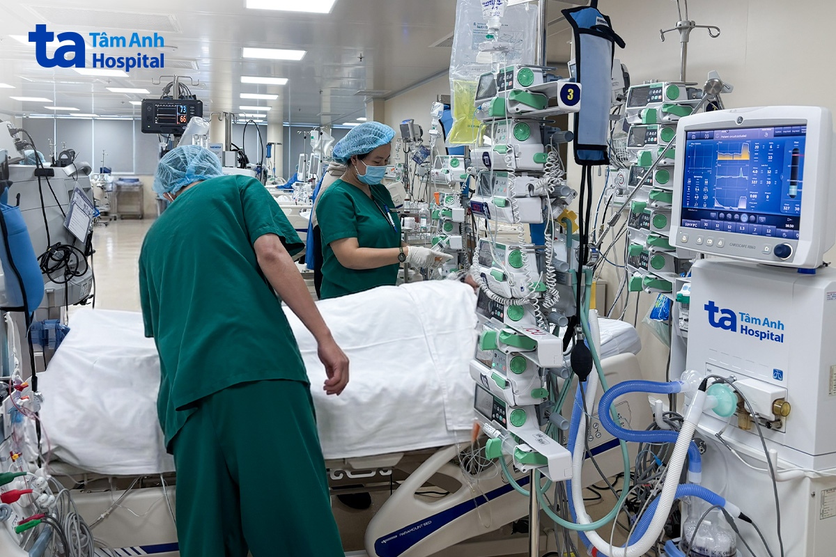 người bệnh được điều trị tại khoa icu trong giai đoạn suy hô hấp cấp