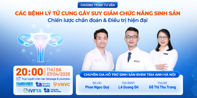 banner live bệnh lý tử cung suy giảm chức năng sinh sản mb