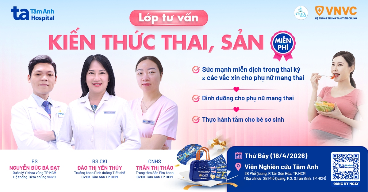 Lớp học tiền sản số 07, BVĐK Tâm Anh TP.HCM ngày 18/4/2026