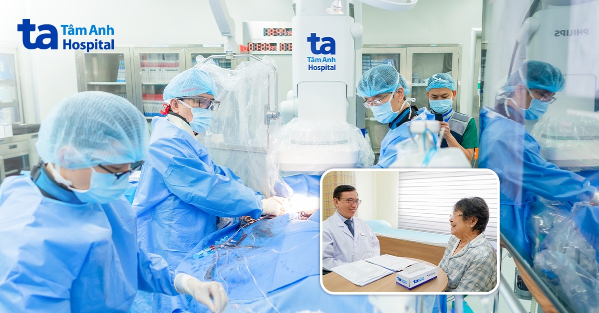 Cấy máy phá rung, thay van động mạch chủ cho cụ bà phòng đột tử