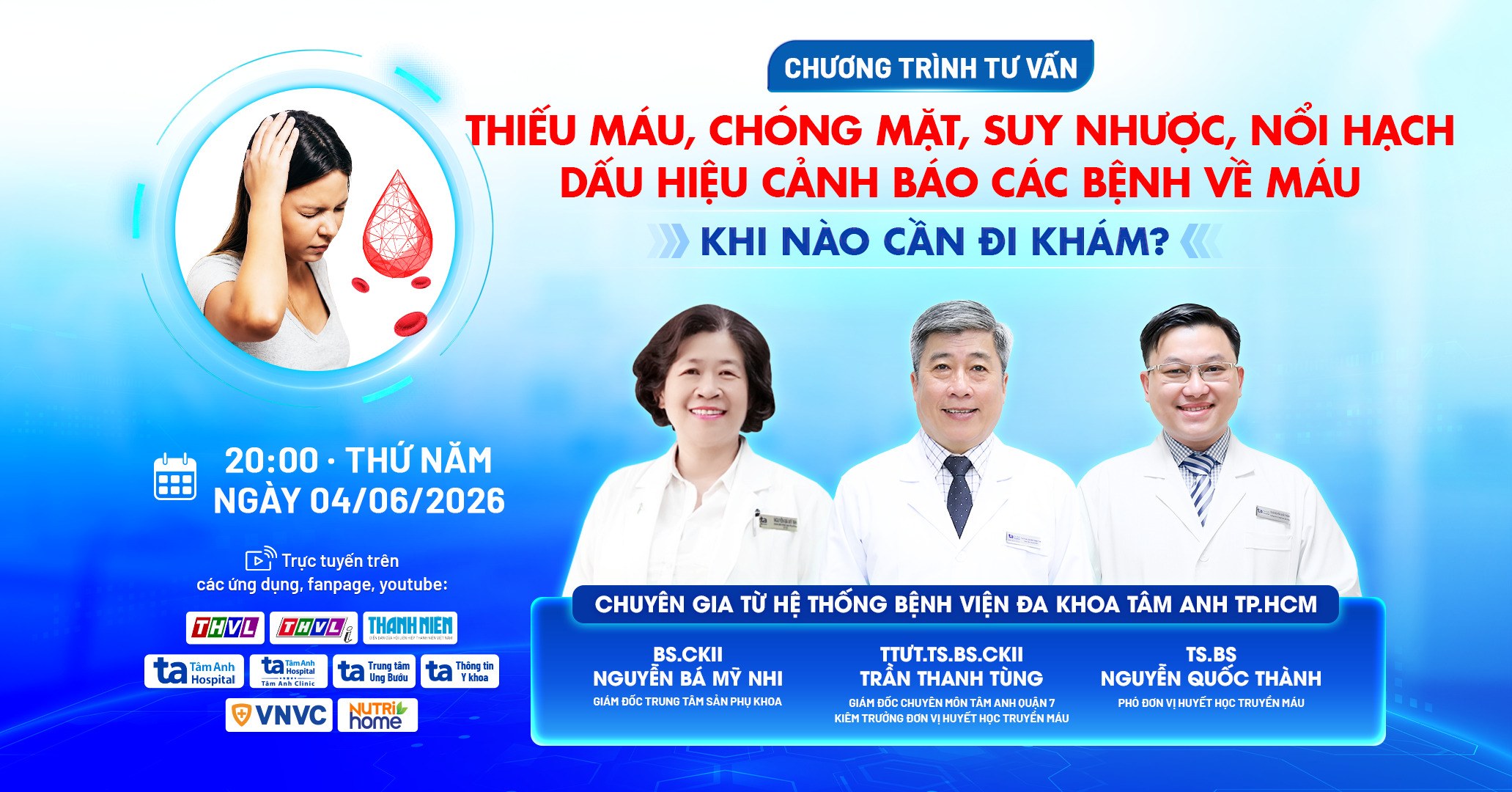 Thiếu máu, chóng mặt, suy nhược, nổi hạch – Dấu hiệu cảnh báo các bệnh về máu, khi nào cần đi khám?