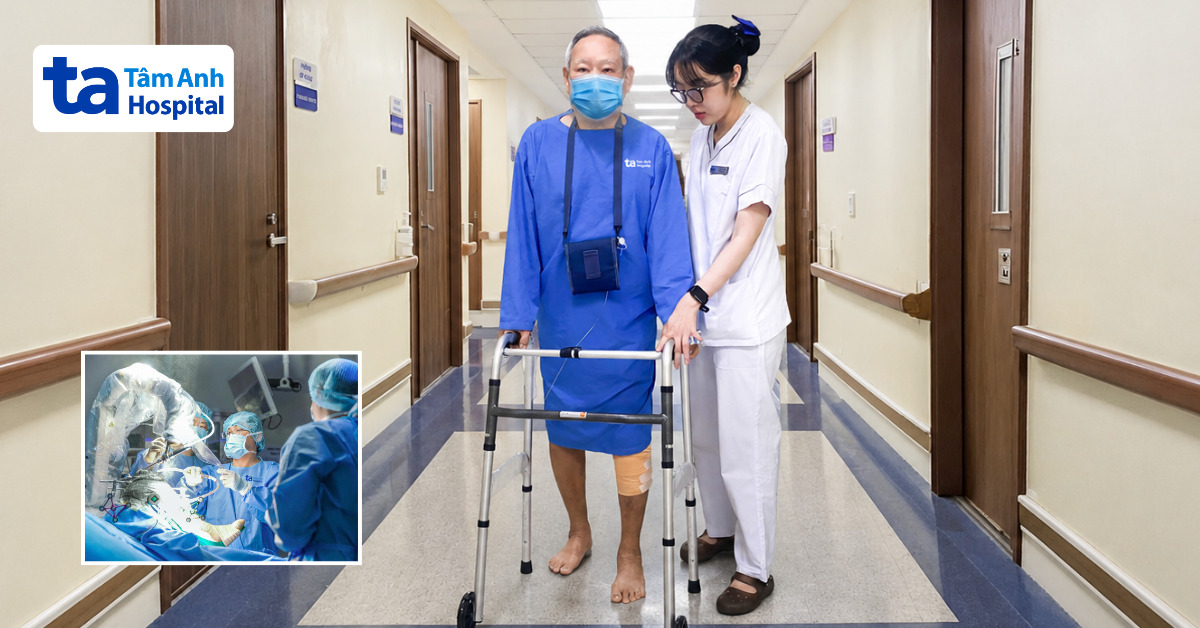 Robot giúp thay khớp sau 13 năm lo sợ mổ không hiệu quả