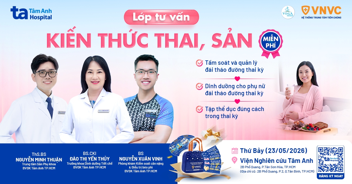 Lớp học tiền sản số 09, BVĐK Tâm Anh TP.HCM ngày 23/5/2026