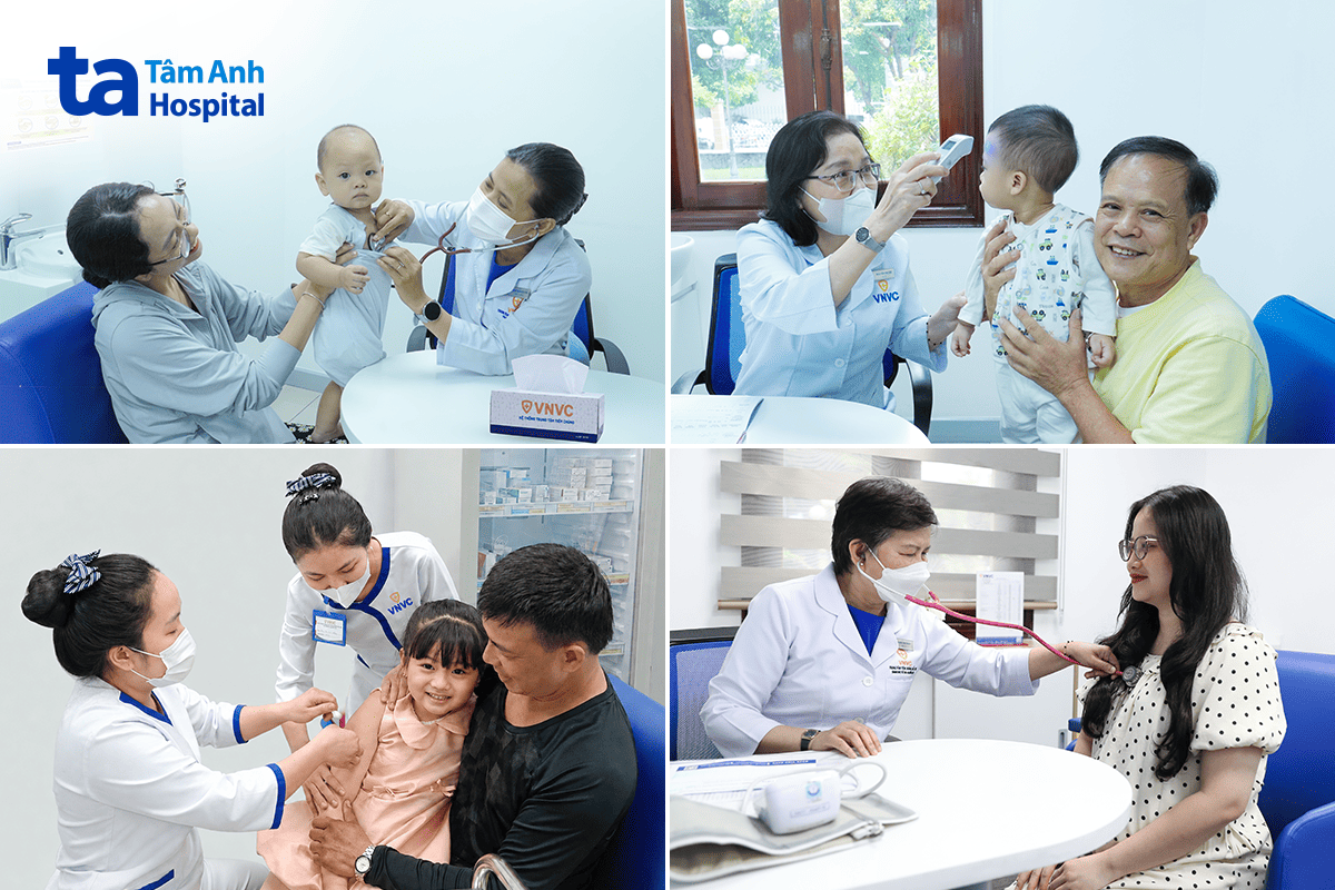 bác sĩ hệ thống tiêm chủng vnvc cùng khách hàng