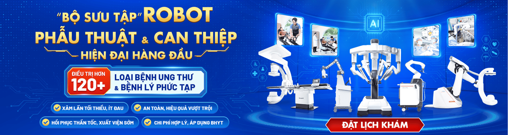 banner bộ sưu tập robot phẫu thuật can thiệp pc