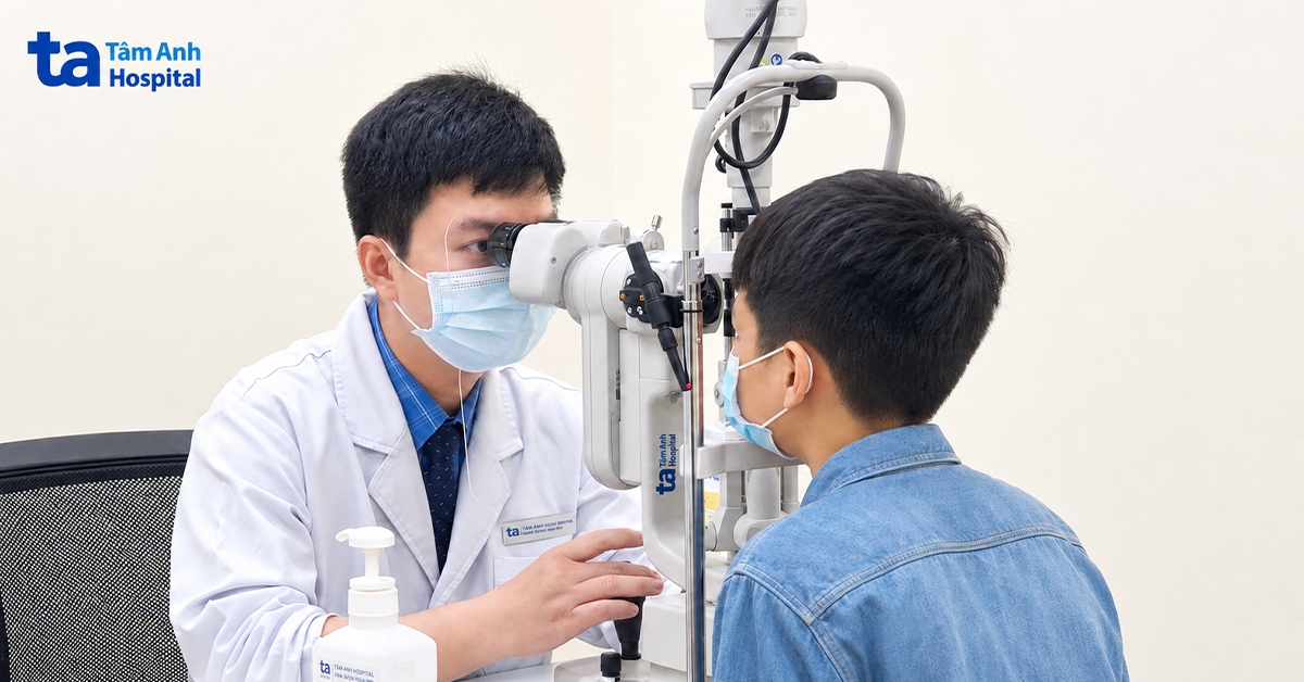 Bé trai loạn thị gần 5 độ nhiều năm không phát hiện
