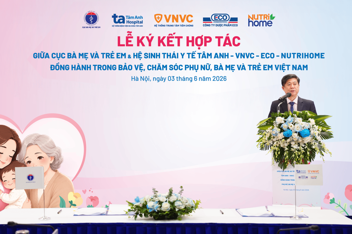 Ông Đinh Anh Tuấn, Cục trưởng Cục Bà mẹ và Trẻ em phát biểu.