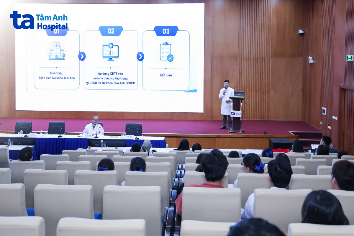 dược sĩ tống văn khải trình bày mô hình cssd tại bệnh viện đa khoa tâm anh tphcm