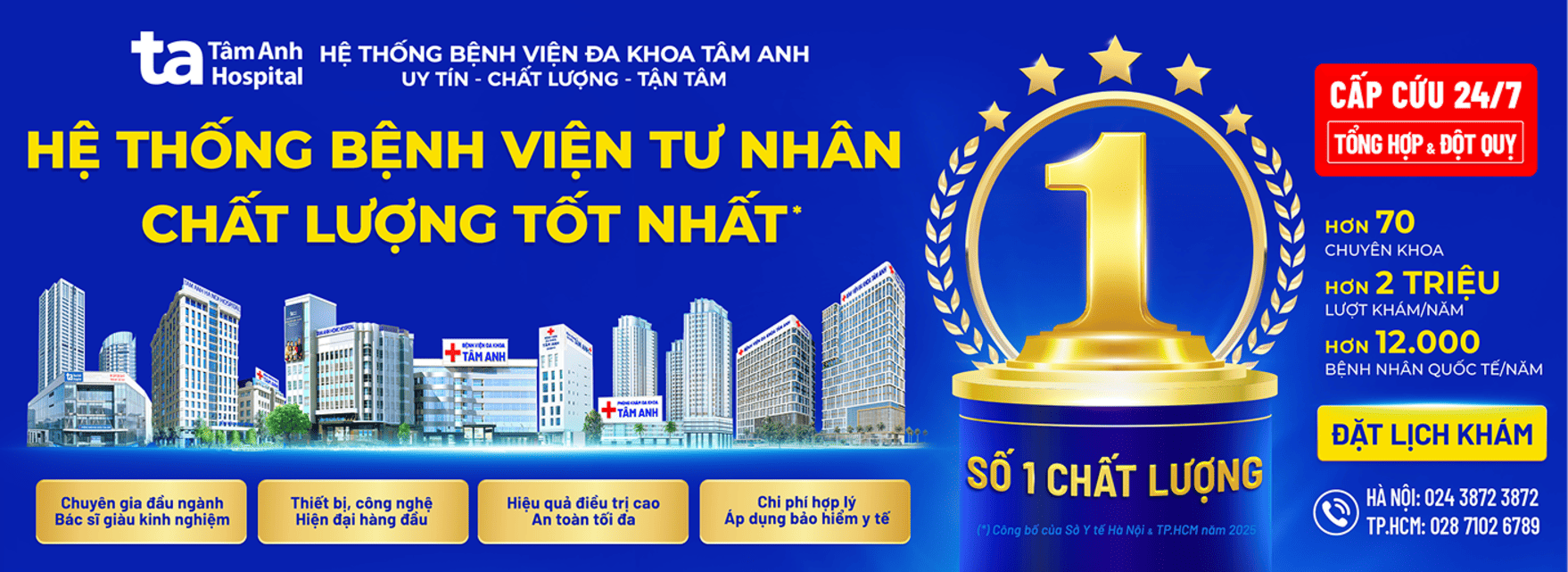 hệ thống bệnh viện tư nhân chất lượng tốt nhất