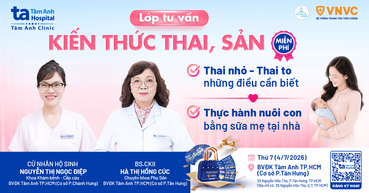 Lớp học tiền sản số 07, BVĐK Tâm Anh TP.HCM (cơ sở P.Tân Hưng), ngày 04/7/2026