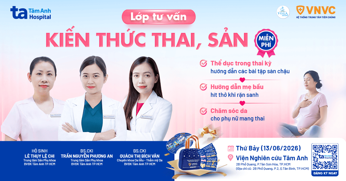 Lớp học tiền sản số 10, BVĐK Tâm Anh TP.HCM ngày 13/6/2026