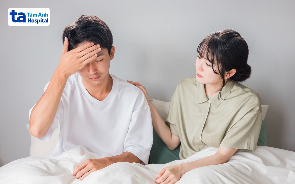 nam giới bị mệt khi ngủ dậy