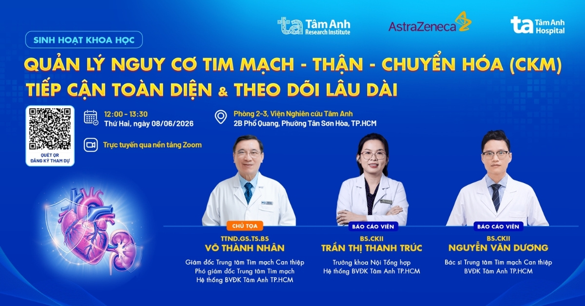 Quản lý nguy cơ Tim mạch – Thận – Chuyển hóa (CKM): tiếp cận toàn diện và theo dõi lâu dài